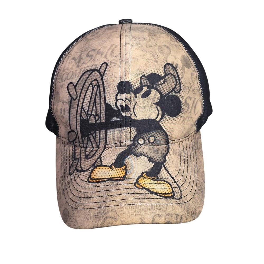 Disney Parks Mickey Mouse Steamboat Willie Baseball Cap Adult Size Adjustable